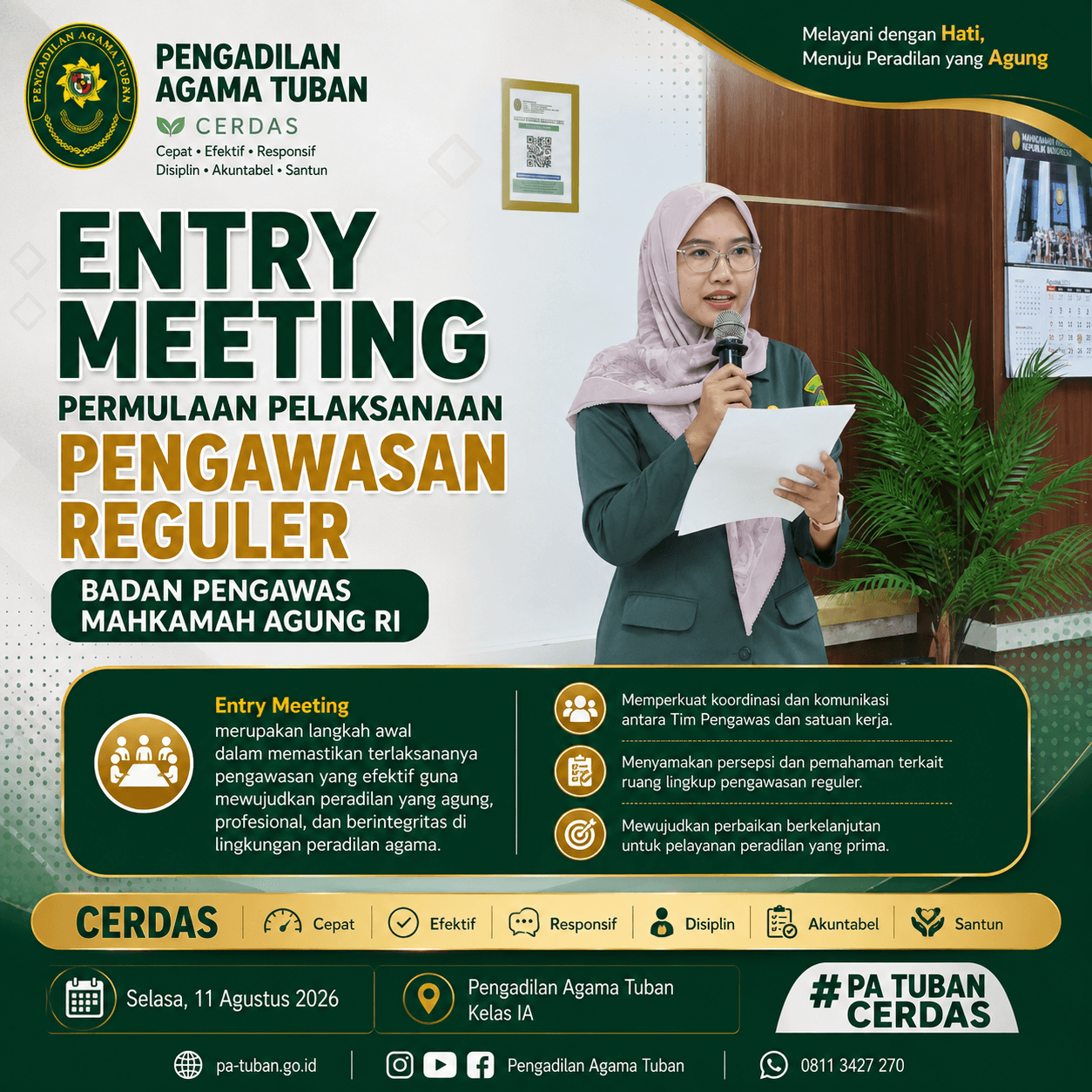 Entry Meeting Pengawasan Reguler Badan Pengawas MA RI