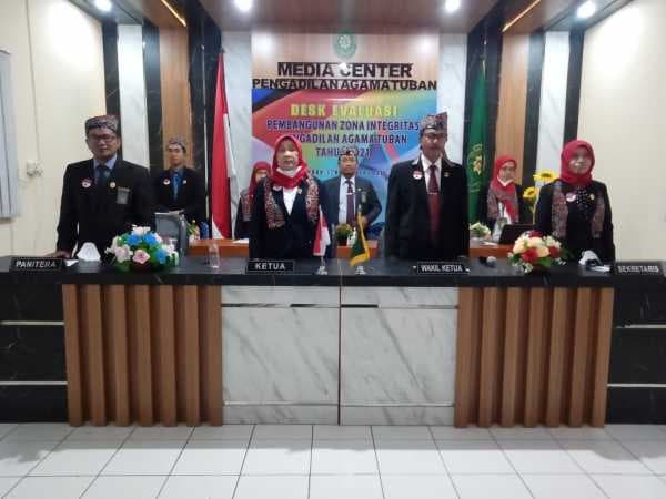 PENGADILAN AGAMA TUBAN WAKILI PENGADILAN AGAMA DI JAWA TIMUR IKUTI DESK EVALUASI PEMBANGUNAN ZONA INTEGRITAS OLEH KEMENPAN RB