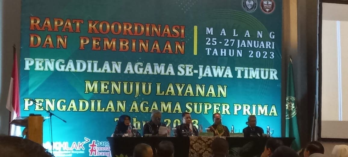 Pimpinan PA Tuban hadiri Rapat Koordinasi dan Pembinaan Pengadilan Agama Se-Jawa Timur