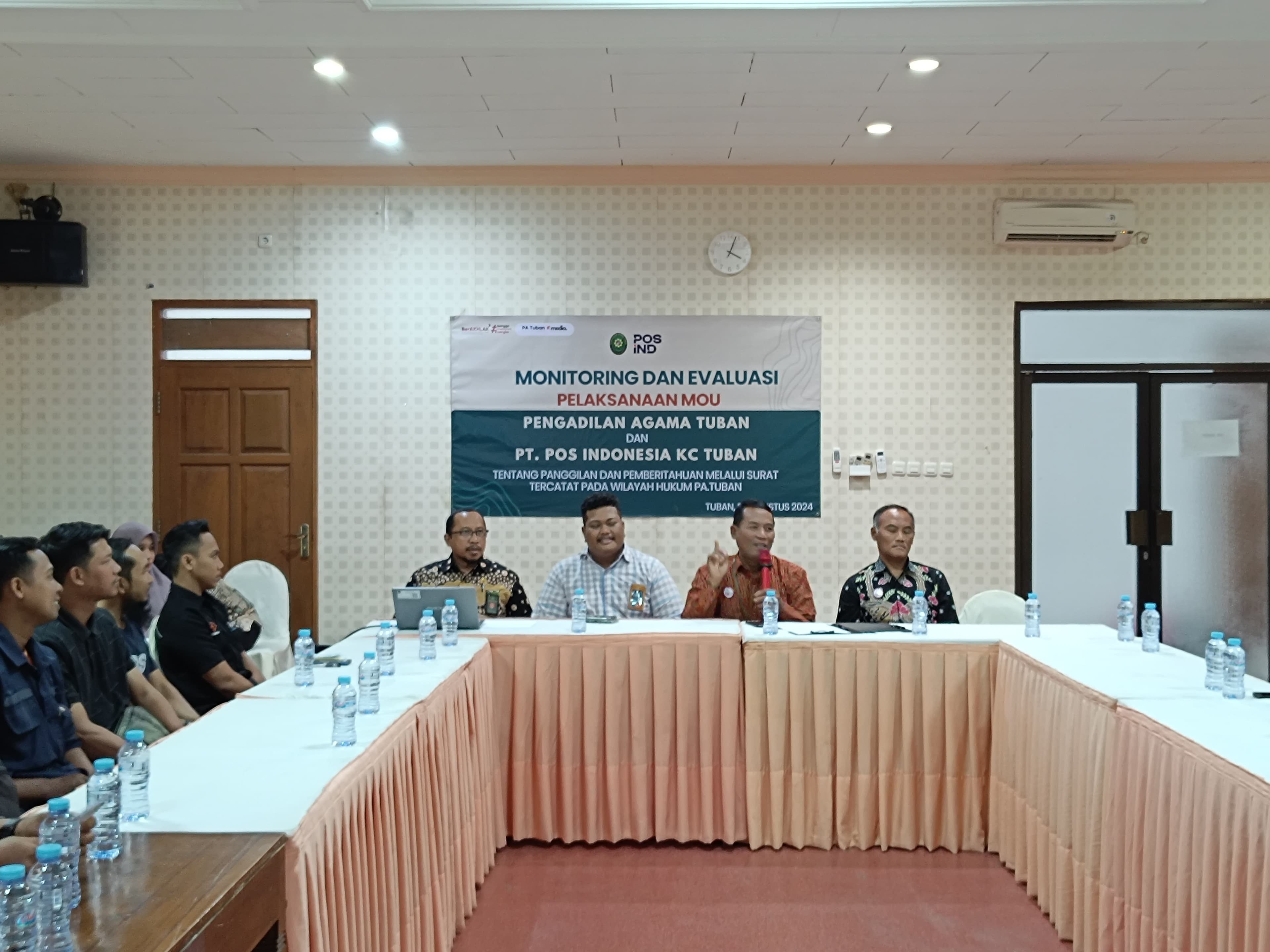 TINGKATKAN KUALITAS PENYAMPAIAN RELAAS MELALUI SURAT TERCATAT, PA TUBAN ADAKAN MONEV DENGAN PT. POS PERSERO CABANG TUBAN