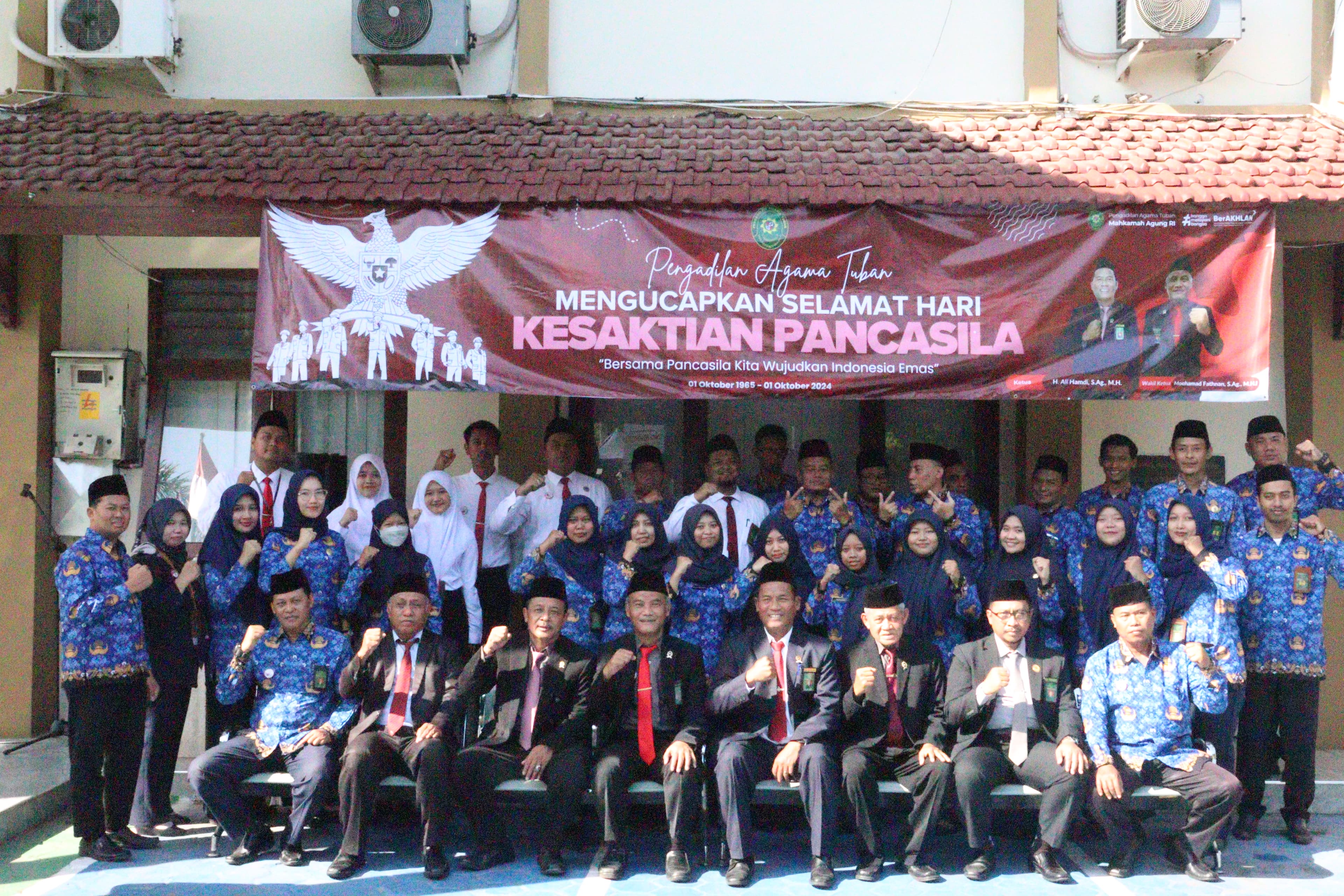 Tanamkan Jiwa Nasionalisme, PA Tuban Laksanakan Upacara Peringatan Hari Kesaktian Pancasila