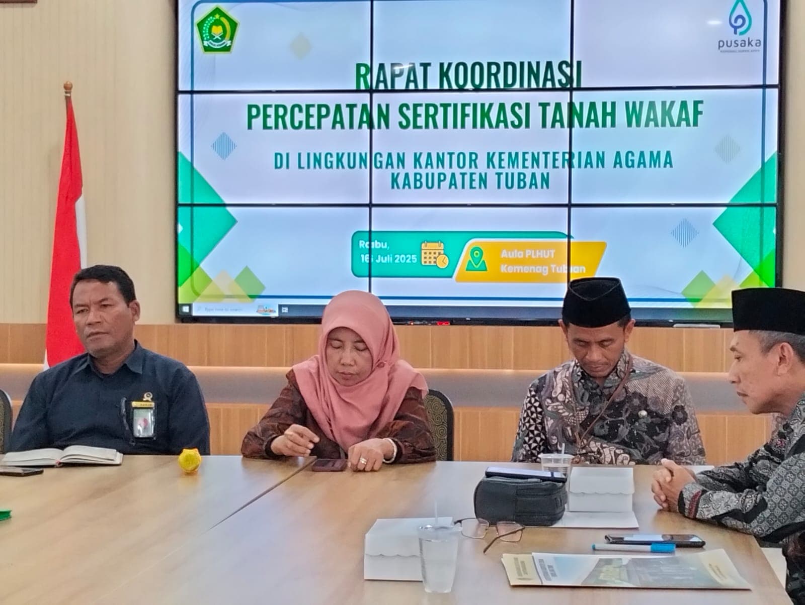 Ketua PA Tuban Hadiri Rapat Koordinasi Percepatan Sertifikasi Tanah Wakaf Bersama Stakeholder Terkait