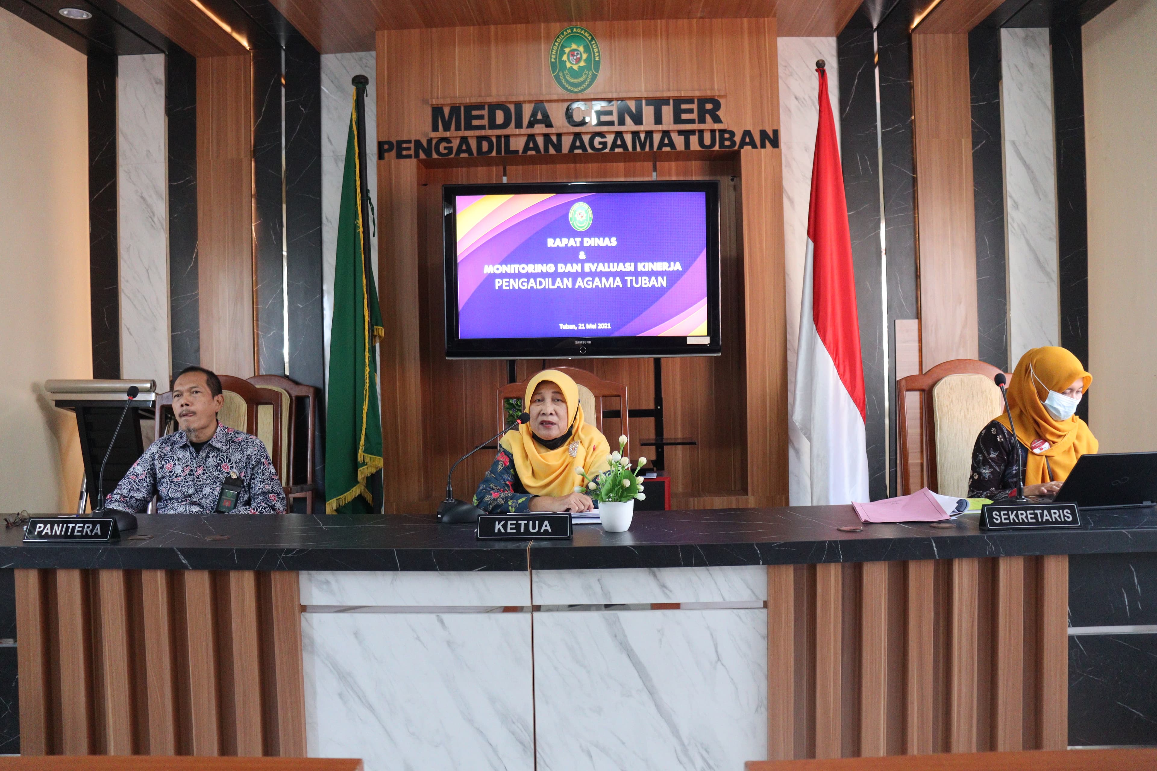 Rapat Dinas dan Monitoring dan Evaluation Triwulan I Tahun 2021