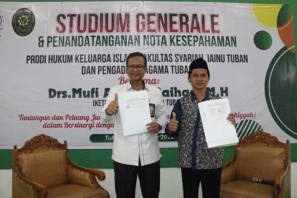 Dukung Perkembangan Pendidikan Di Kab. Tuban, Ketua PA Tuban Tanda Tangani Kerjasama