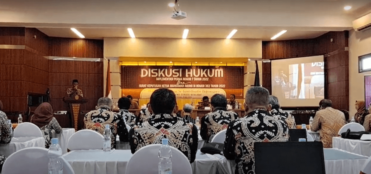 Diskusi Hukum Implementasi Perma No.7 Tahun 2022 dan SK KMA No 363 Tahun 2022 Pengadilan Agama Se-Koordinator Bojonegoro