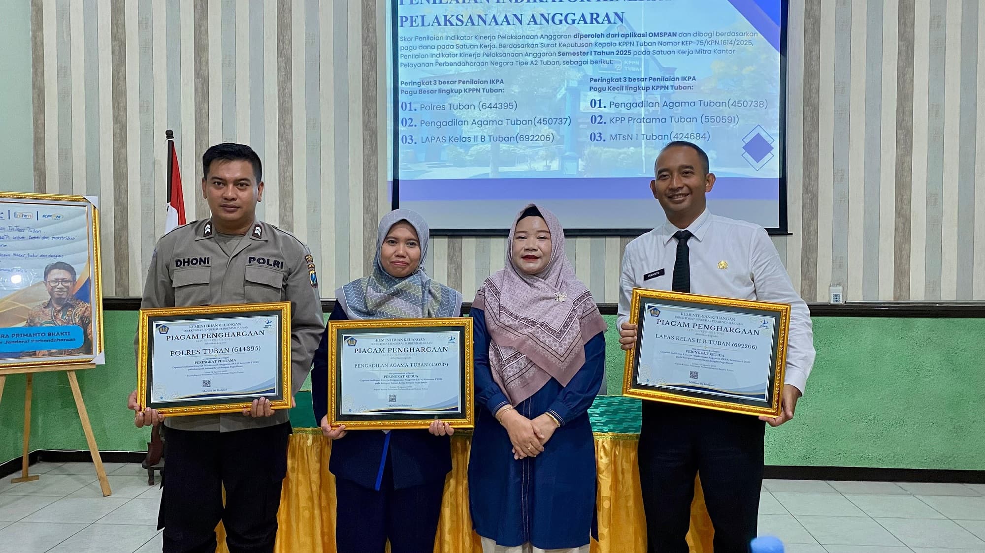 PA Tuban Raih Dua Penghargaan IKPA dari KPPN Tuban