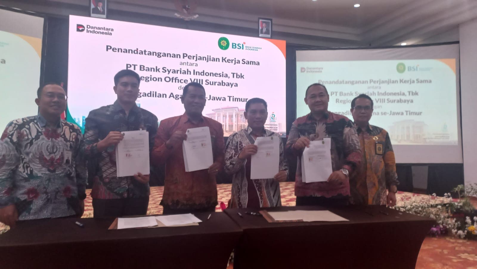 Tingkatkan Layanan Prima, Pimpinan Pengadilan Agama Tuban Hadiri Rakor dan Teken MOU dengan BSI di Batu