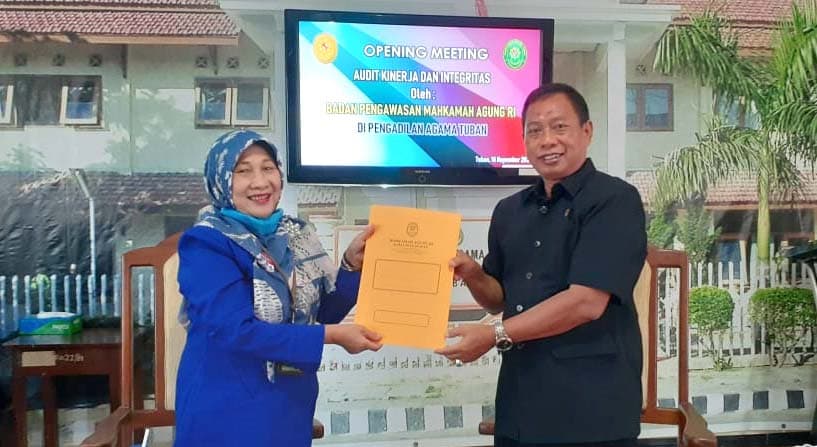OPENING MEETING EVALUASI KINERJA DAN INTEGRITAS PENGADILAN AGAMA TUBAN OLEH BADAN PENGAWASAN MA-RI