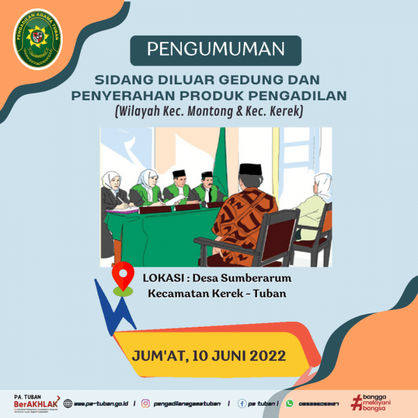 Sidang di Luar Gedung Pengadilan dan Penyerahan Produk Pengadilan 10 Juni 2022